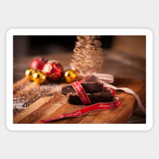 Christmas table with brownies Sticker